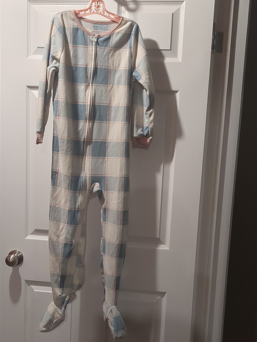 Carter's Plaid Fleece Footie PJs Size 7